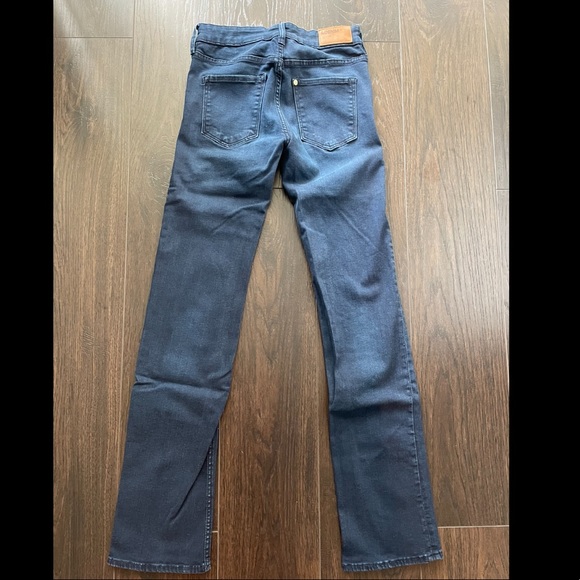 H&M Straight Leg Regular Waist Jeans, Blue - Picture 7 of 8